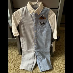 Ralph Lauren baby boy oxford romper